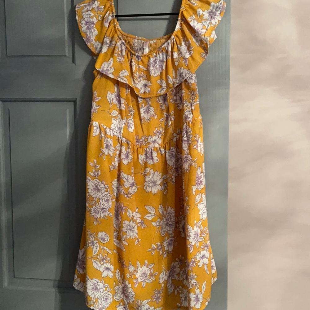 Off the shoulder fit and flare dress